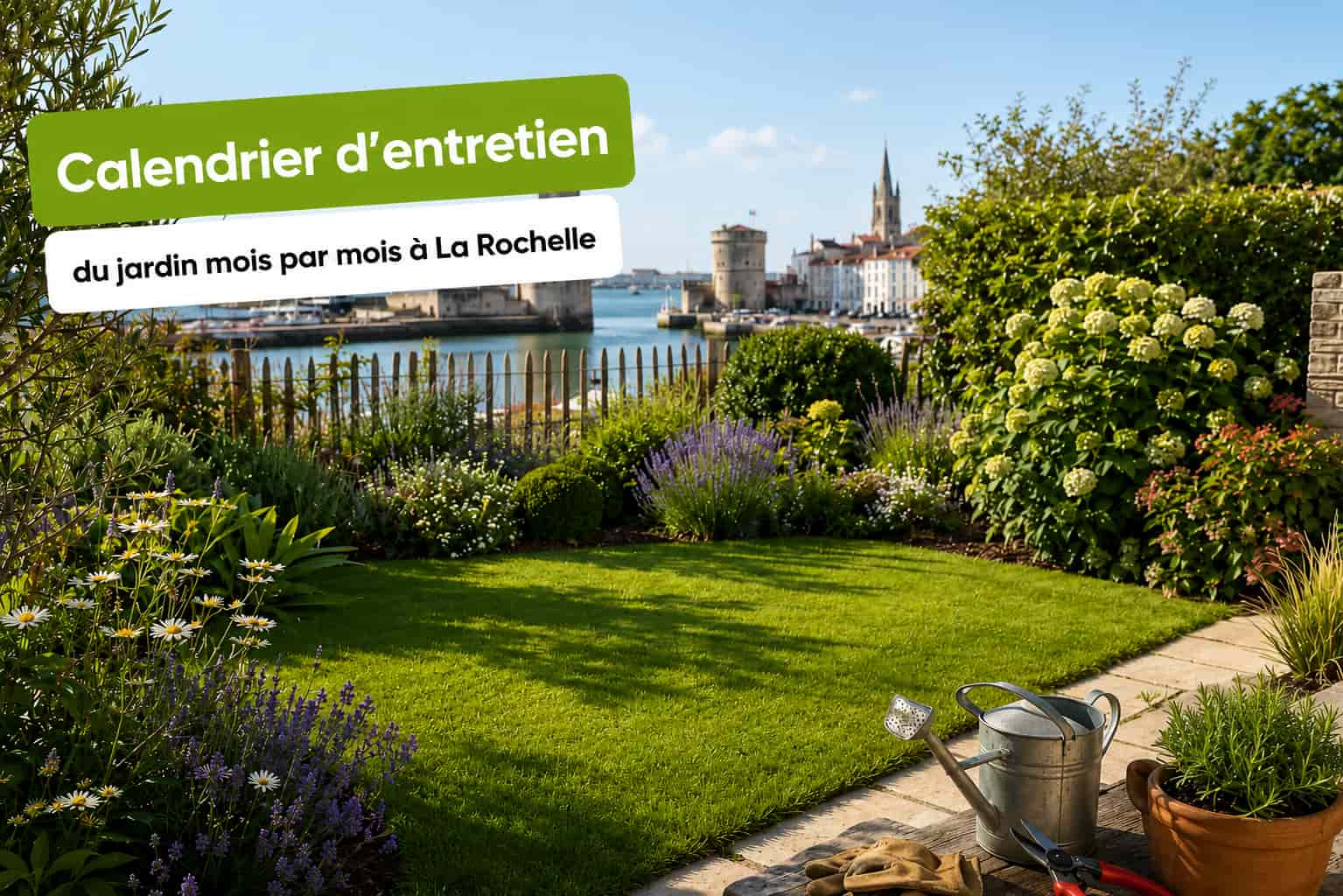 Calendrier d'entretien du jardin mois par mois à La Rochelle